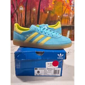 Adidas Handball Spezial W Blue Glow Yellow Size 8 Women's Casual JR7351
